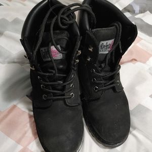 Black work boots